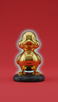 Money Duck Statue In Gloss Green